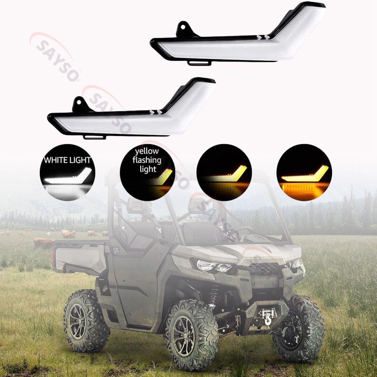 

ATV LED Front Flow Turn Signal Light DRL Lights for Can-Am Defender 2020+ Defender Max 2020+ Commander 2025