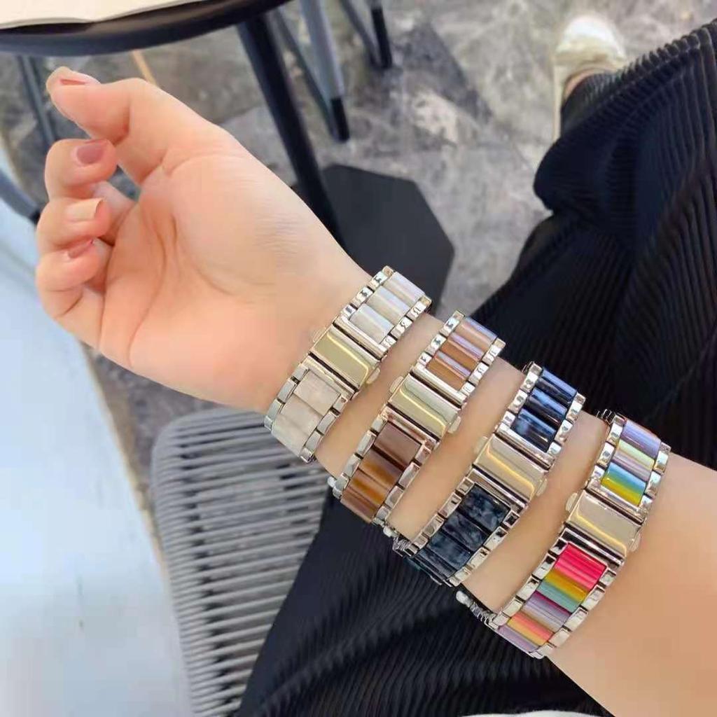strap for Apple Watch 10 9 8 7 6 5 se watchband for iwatch ultra 49mm 42mm 45mm 46mm 41mm resin metal Bracelect wristband