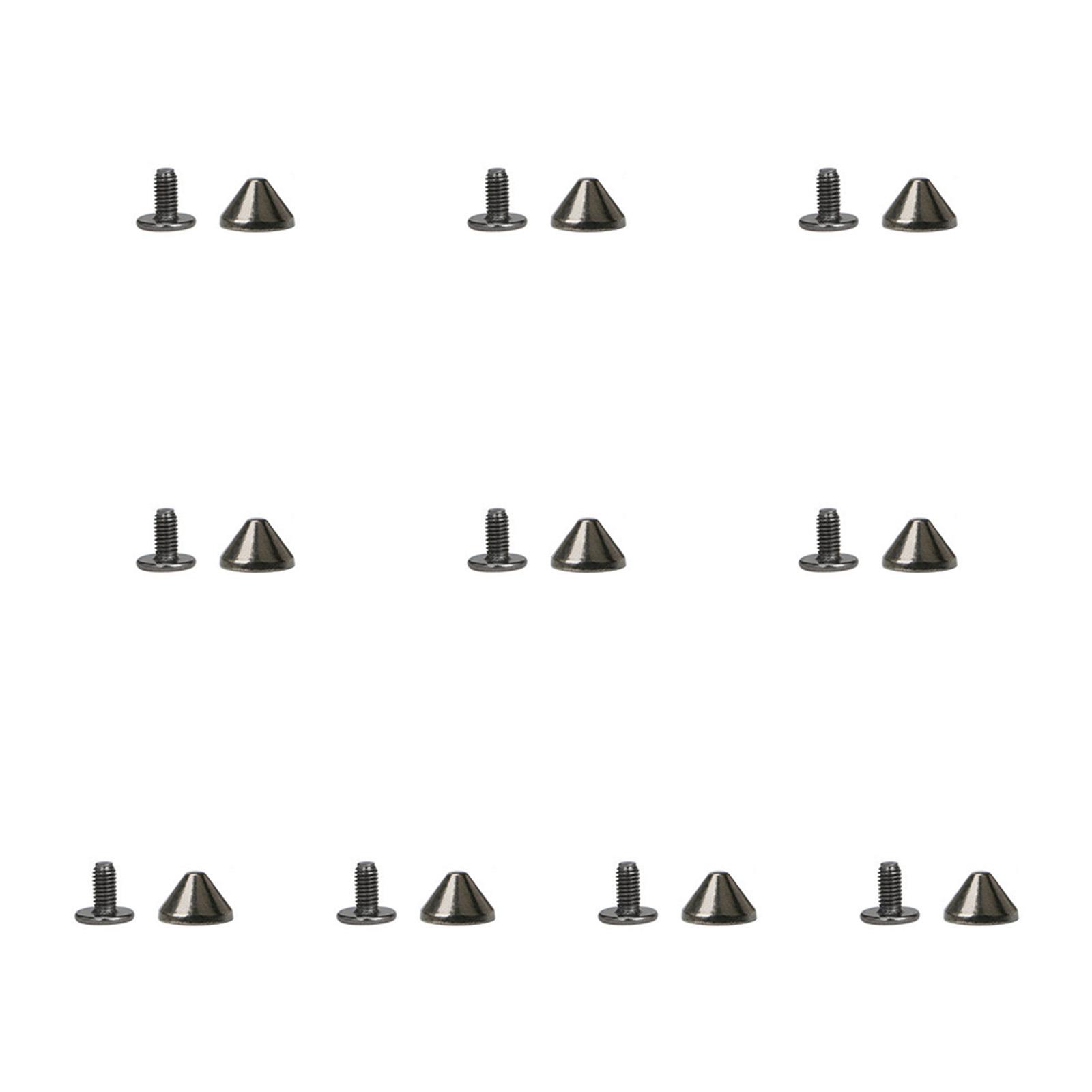 

10 наборов шипов в стиле панк с завинчивающимися шипами, заклепки для кожевенного ремесла, текстура сплава для кожаных браслетов и ошейников для собак 3