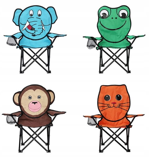 Folding Children's Chair with Animal Backrest 343562cm