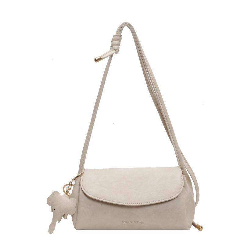Single-shoulder Bag Women Retro PU Simple and Versatile Crossbody Bags, Lychee Texture Casual Commuting Quality Bag
