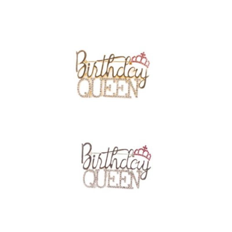 Elegant Queen Crown Brooch Pins Sparkling Rhinestone Lapel Pin Birthday Party Celebrations Women's Fashion Accessories