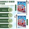 Christmas snowman trainGarden Flag 12x18 Inch Double Sided for Courtyard Outdoor Welcome Flag Decoration (Excluding flagpole)