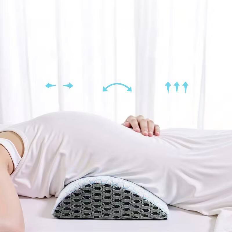 Kissen Bett Keilkissen zum Schlafen Memory-Schaum Lendenkissen Kissen mit atmungsaktivem Bezug Rückenstütze Taillenpolster