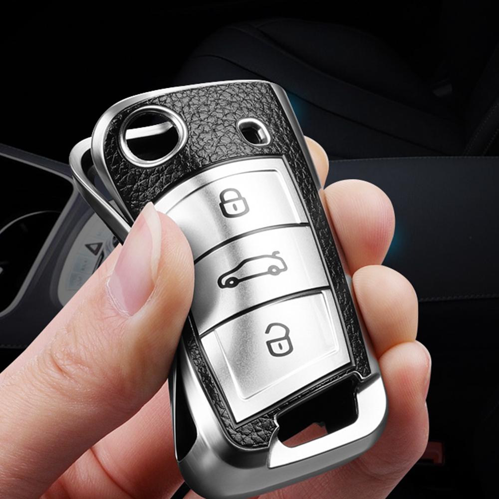 TPU Leather Car Flip Key Remote Case Shell Cover for VW for Volkswagen MK7/GTI 7/Golf 7/Golf R for Skoda Octavia A7 SEAT zr5