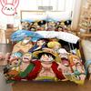 3D Heißer Verkauf Einteiliges Bettbezug-Set Luffy Sauron Anime Bettwäsche-Set Bettbezug mit 2 Kissenbezügen Schlafzimmer-Dekoration Teenager Beste Geschenke