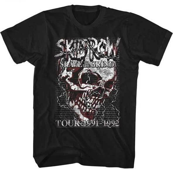Skid Row Skull Slave To The Grind Tour 91-92 Men s T Metal Band Music Merch S