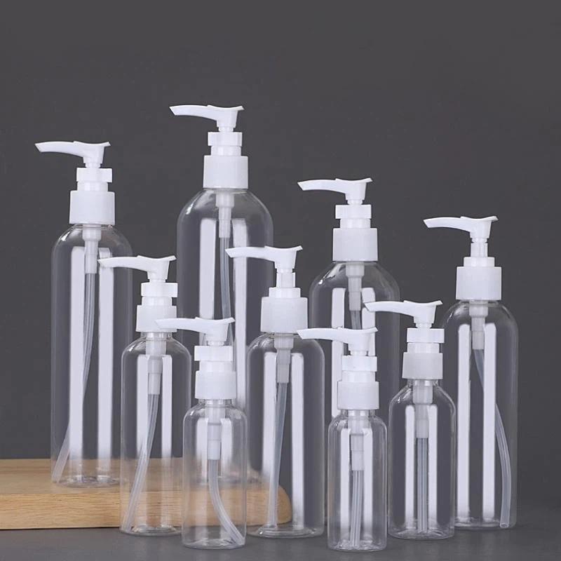 Empty Plastic Shampoo Lotion Pump Bottle Food Grade Safe Leakproof Dispenser for Home Bathroom Travel Use