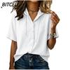Women's Fashion Casual Solid Color Print Short Sleeve Blouses & Shirts