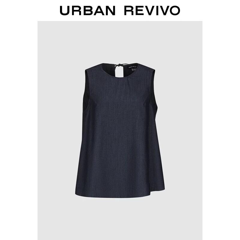 

UR Women s Back Tie Sleeveless Denim Shirt S