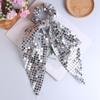 Music Disco Theme Ribbon Hair Ties Sequin Headwear Retro Hair Band  Women Girls