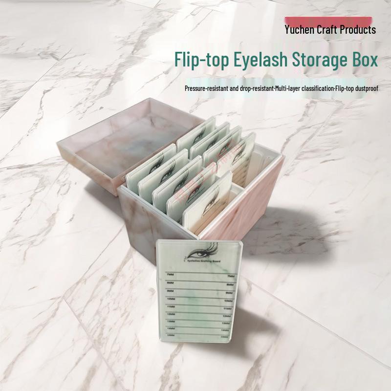 

In-Stock Acrylic Eyelash Storage Box: Five-Layer or Ten-Layer Flip-Top and Dustproof Grafting Organizer