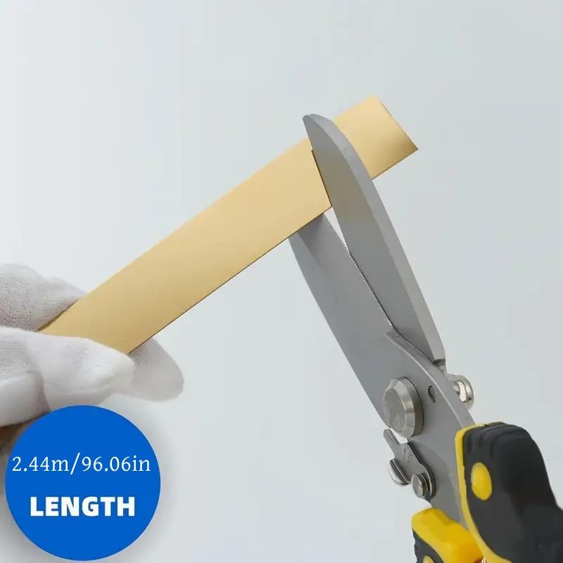 1pc 2.44m/96.06in Gold Stainless Steel Wall Sticker, Metal Mirror Self-adhesive Wall Paper Strip, Used for Edge Decoration