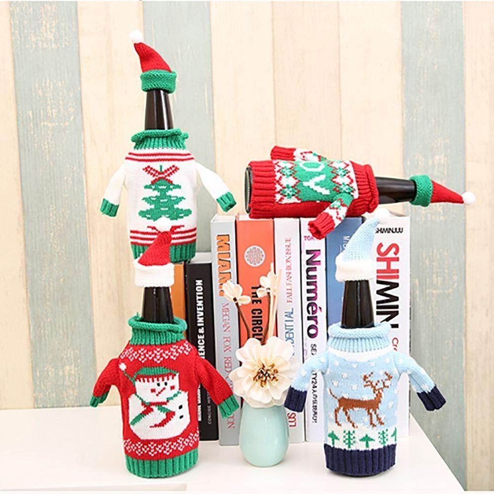 Christmas  Gifts Wine Bottle Cover Champagne Bottle  Cover Party Supplies Christmas Decorations