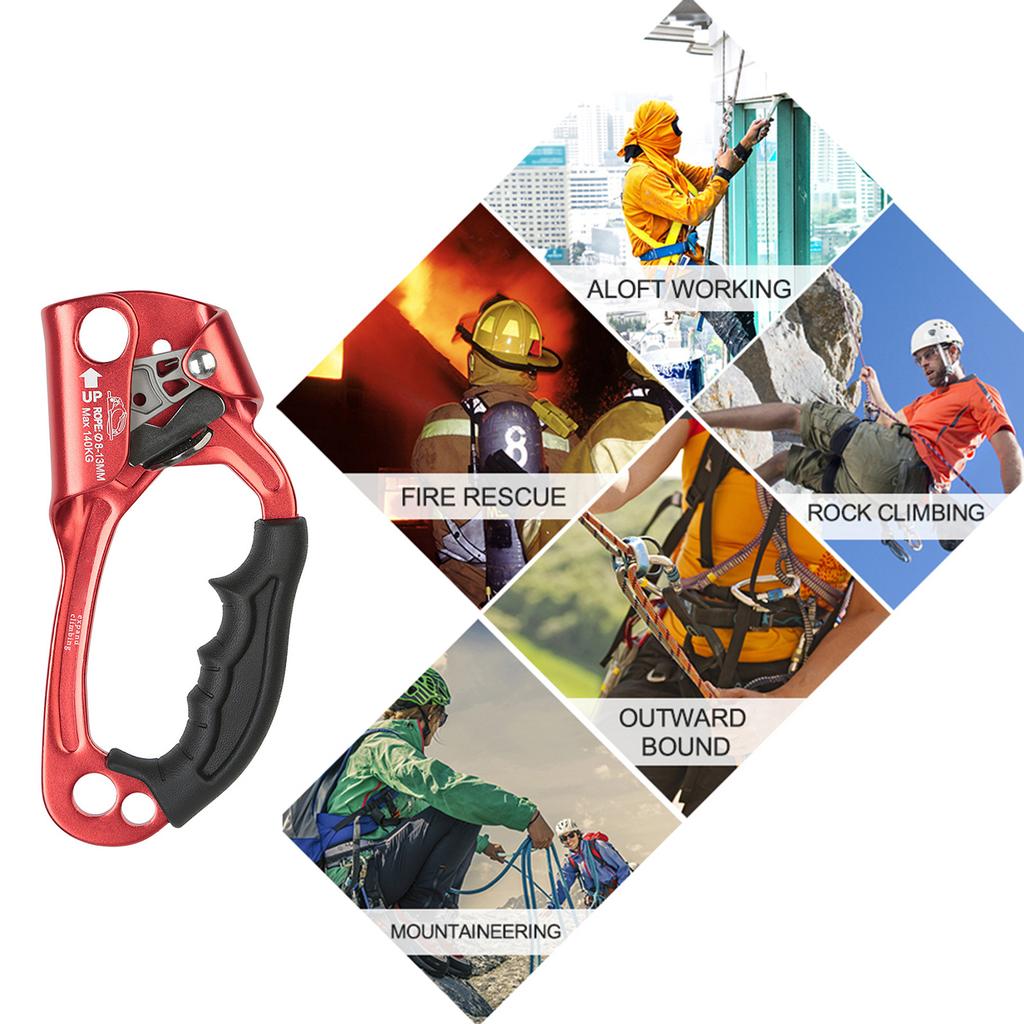 Hand Ascender Climbing Ascender Hand Ascender Aluminum  Alloy Rock Climbing Handheld Ascender for Aloft Working Caving