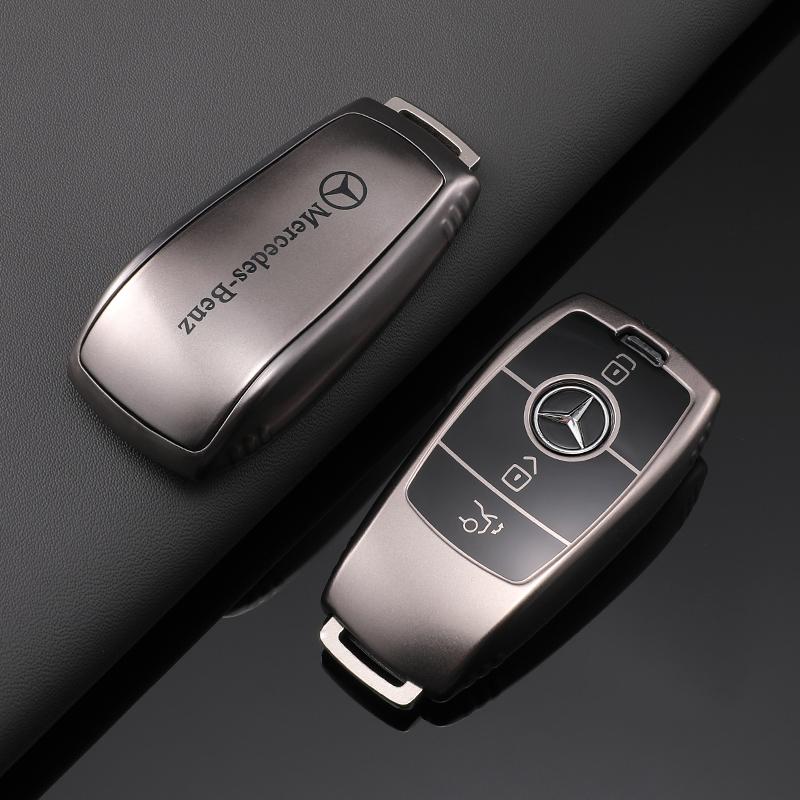 QOK3 Car Key Case Fob Remote Protector Shell For Mercedes Benz A C E S G Class GLC CLE CLA W177 W205 W213 W222 X167 AMG Accessories