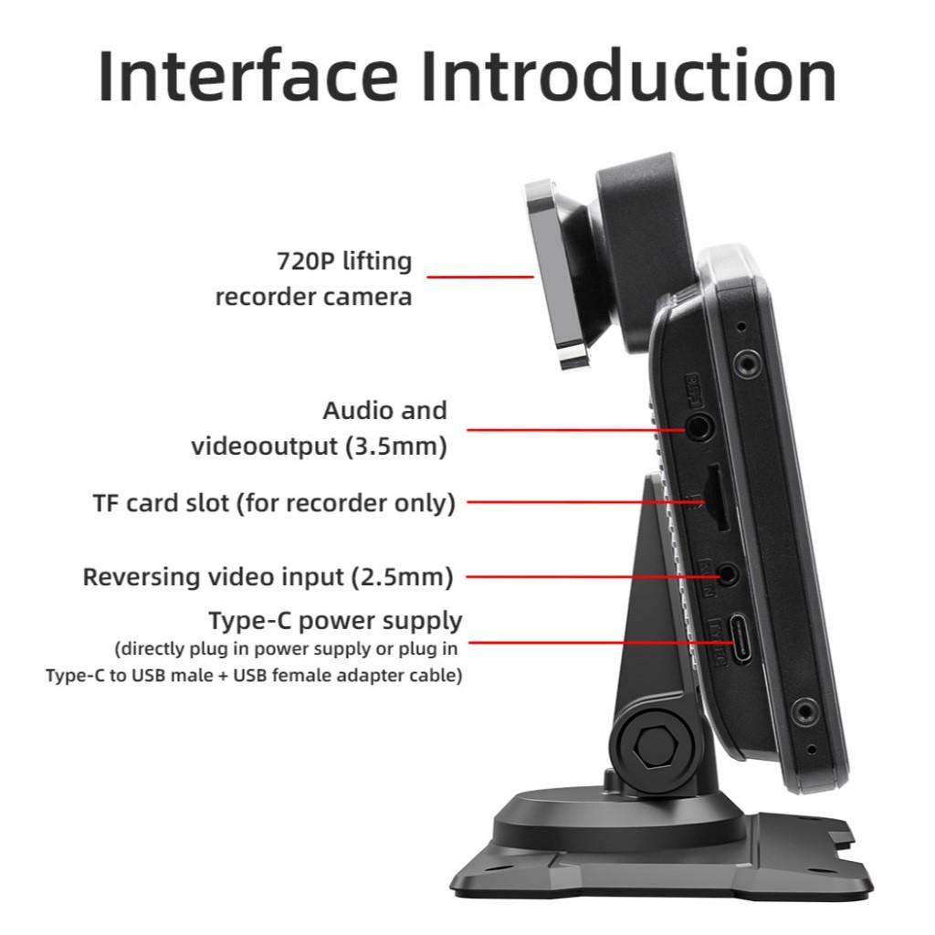 10.26‘’ Car Monitor with Driving Recorder Car Radio CarPlay Android-Auto Multimedia Video Player Portable Car MP5 Player