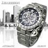 J.HARRISON Men's Multifunction Skeleton Watch - JH-003, Double-Sided Automatic Movement Display