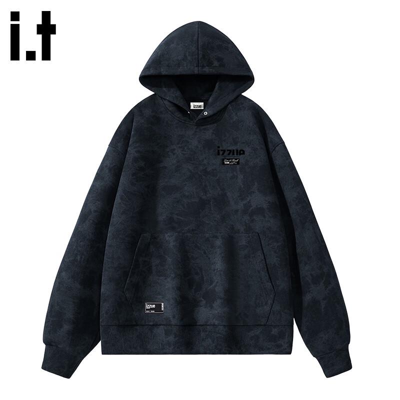 Izzue It Men's Tie-Dye Hooded French Terry Sweatshirt