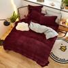 Microfiber Quilt Cover Coral Fleece Super Warm Winter Thick Duvet Cover 210g Queen King Size Double Sided Velvet Bedding Set