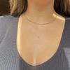 Neckontheline Diamond Letter Necklace European and American Ins Style Simple and Versatile Short Necklace Fine Snake Bones Chain
