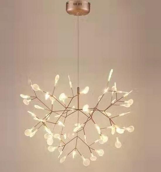 Firefly Chandelier: Modern Nordic Minimalist LED Molecular Light for Luxurious Living Room