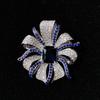 Royal Blue Bow S925 Sterling Silver Brooch & Pendant - Luxury Dual-Use Suit Accessory Corsage