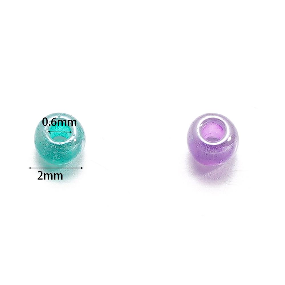 10g/Lot 2mm Mixed Color Glass Seed Beads Round Spacer Bead For DIY Earrings Bracelet Necklace Jewelry Making Accessories