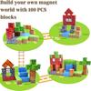 Magnetic 100pcs, Creative Building Toys, ABS Building Square, Suitable for Construction And Creation