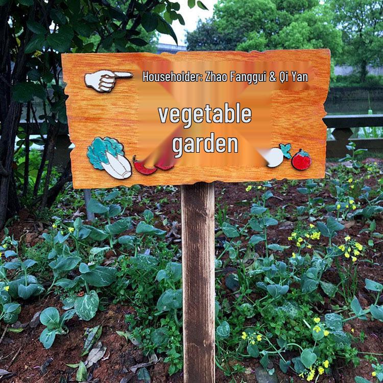 Garden & Flower Sign: Standing or Hanging Identification for Vegetable Gardens, Parks, and Kindergartens