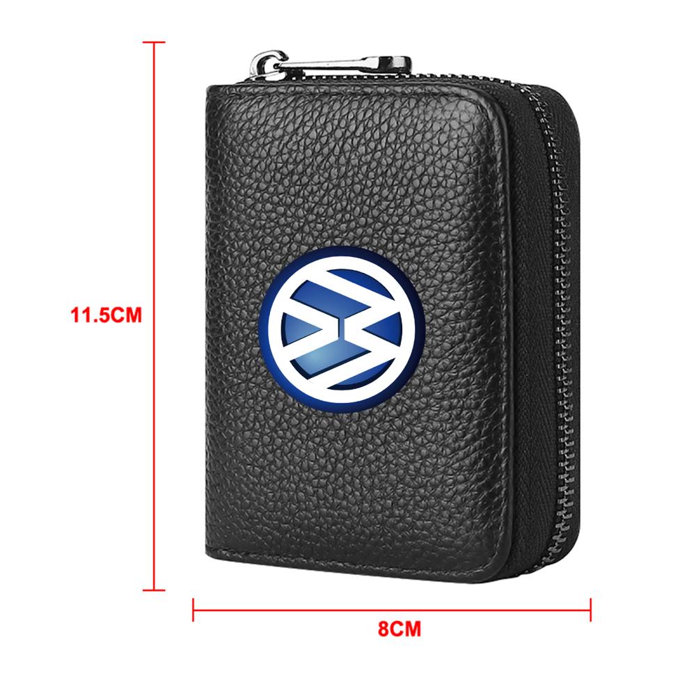1 pièce Portefeuille de voyage multifonction Porte-billets carte d'identité Organisateur Porte-espèces Sac Pour Volkswagen Golf 7 5 4 6 Mk4 VW Tiguan Mk7 Qx0