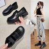 Spring 2025 new soft leather small leather shoes women's work soft-soled shoes British style loafers women's versatile single shoes women