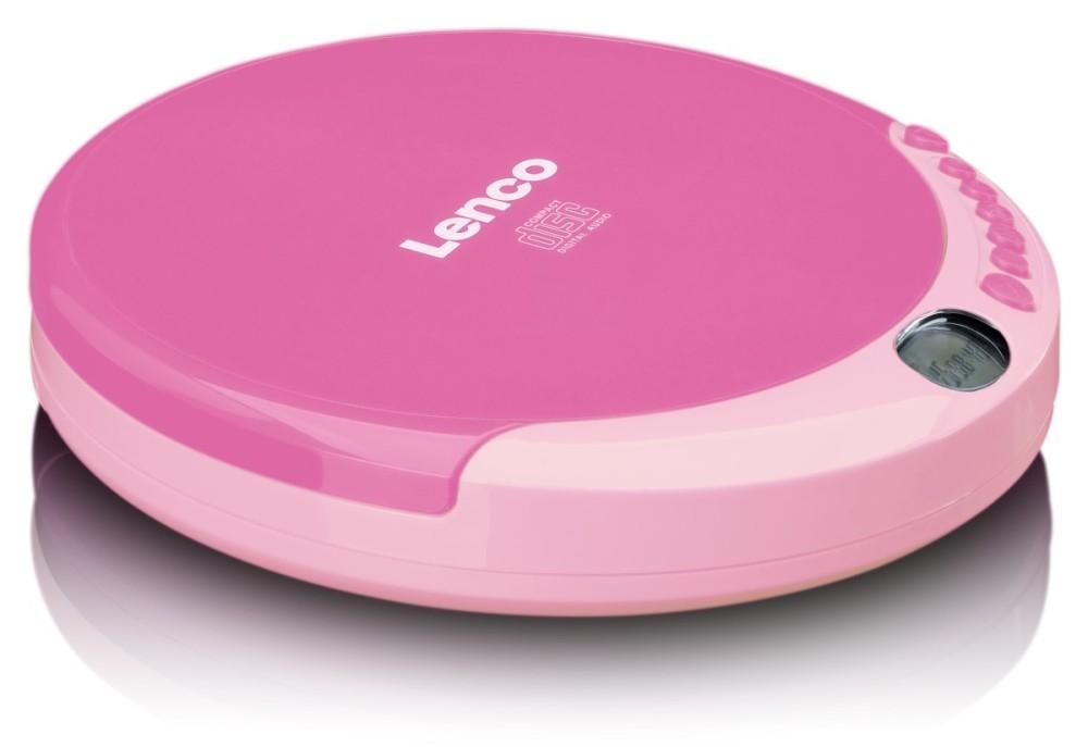 LENCO CD-011PK - Lettore CD Portatile, Discman - Rosa, Lenco