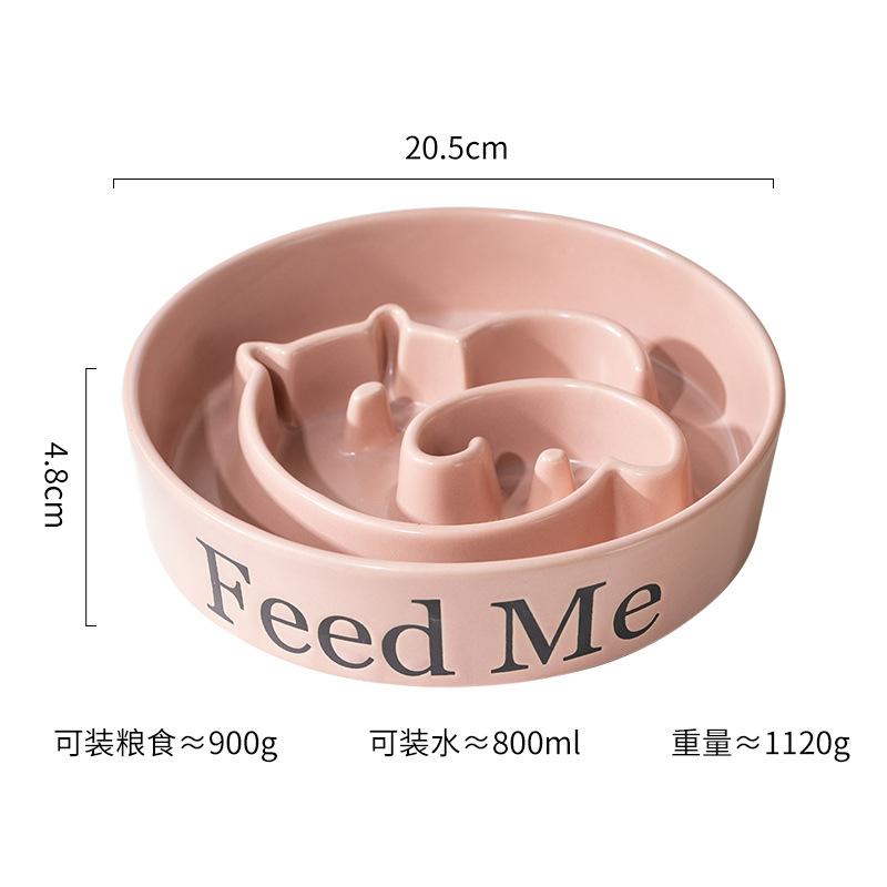 Bol en céramique pour chiens à alimentation lente, grand bol surélevé pour chiens moyens et grands, bol à alimentation lente à pied haut, gamelle pour animaux de compagnie.