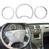 Chromes Silber Farbe Tachometer Messgeräte Zifferblätter Ringe Lünette Trim Für W202 W208 W210 Tachometer Ringe Rahmen