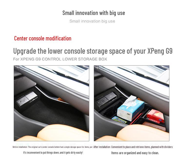 Compatible Storage Organizer for Xpeng G9 (22-25 Models)