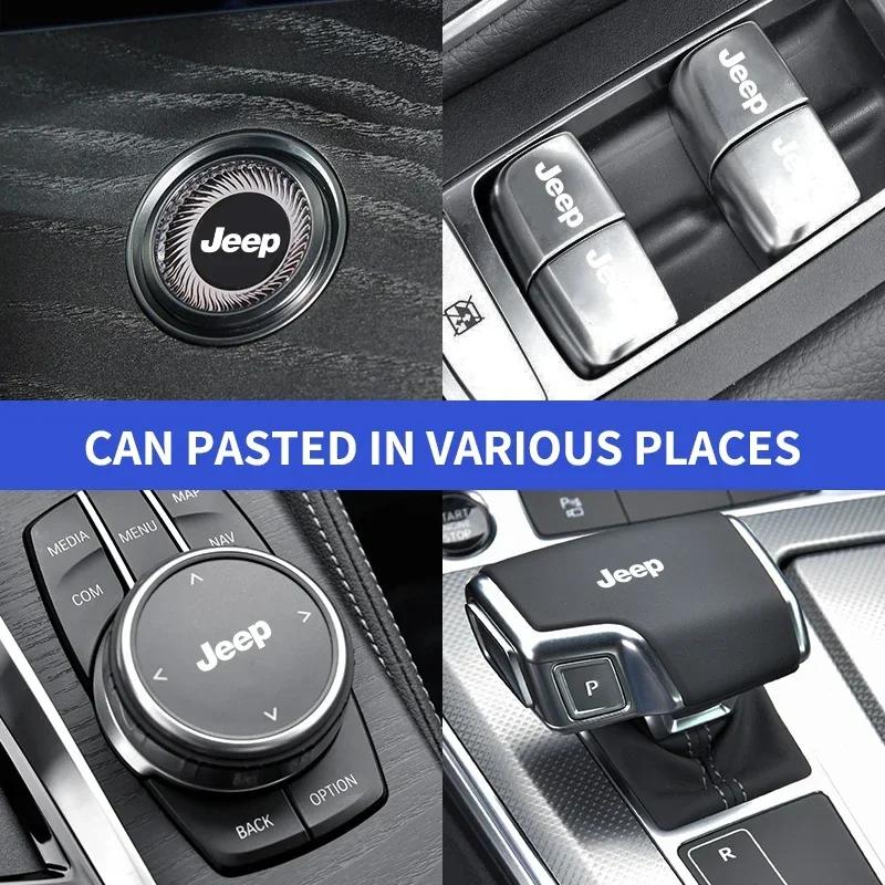 1/2/5/10pcs Car Sticker Steering Wheel Interior Sticker For Jeep Grand Cherokee Wrangler JK Gladiator Compass Renegade Wagon AKY1