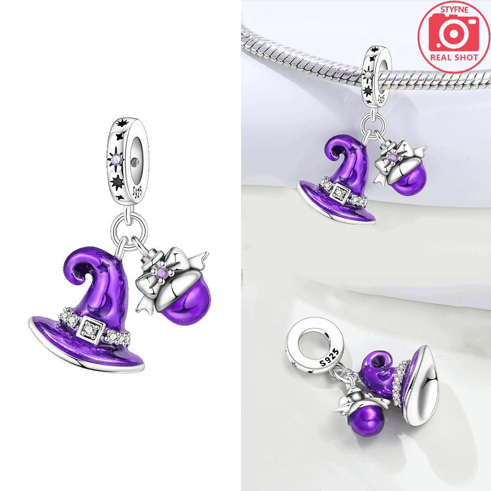 Original Copper Charms Purple Magic Hat Boy Medical Kit Pendant Shoe Beads Fit Bracelet Jewelry Women Fine Gift Accessory