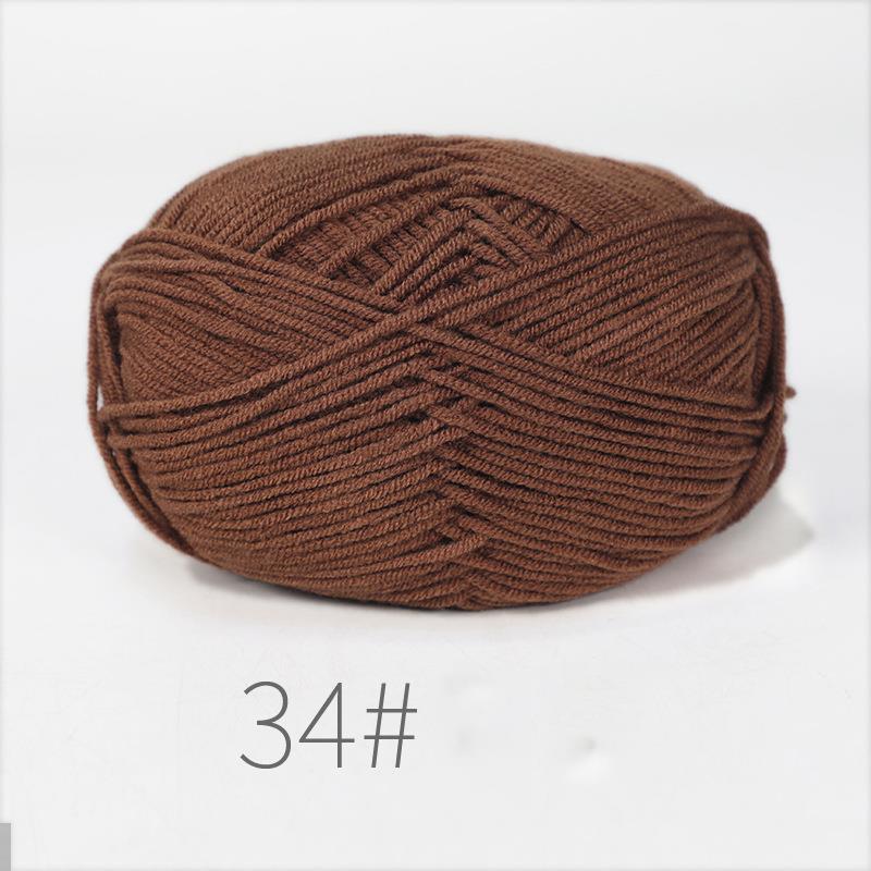 50g di cotone al latte all'uncinetto filato 4 strati per maglieria di lana cucito tinto Lanas per artigianato all'uncinetto cappello maglione bambole sciarpa lavoro a maglia fai da te