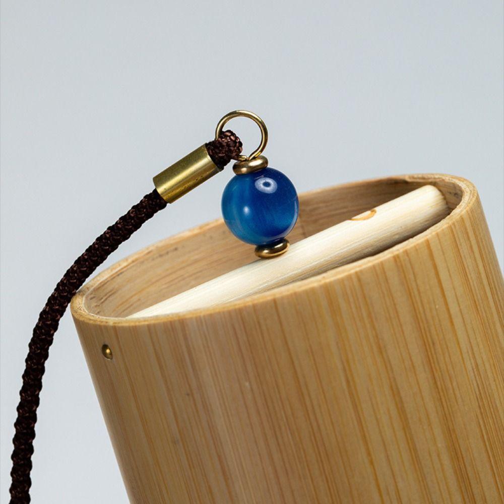Handmade Bamboo Wind Chimes Hand Cranked Yard Pendant Garden Decoration Musical Windchime  Patio