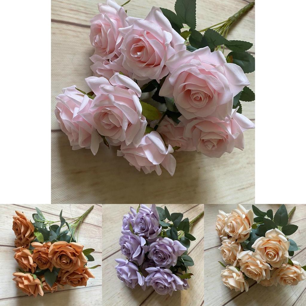 Sophisticated Faux Rose Arrangement For Wedding Venue Table Centerpiece