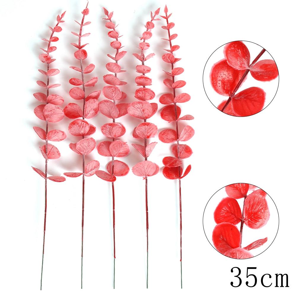 5/10Pcs Artificial Eucalyptus Leaves Green  Fake Plant for Wedding Decoration Garden Outdoor Home Decor Table Wreath Accessories
