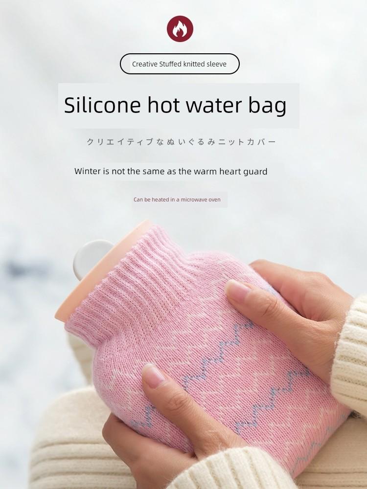Hot-Water Bag Hot Water Injection Bag Warm Hand Irrigation Type Bench Silicone Small Water Hand Warmer Explosion-Proof Mini Kids