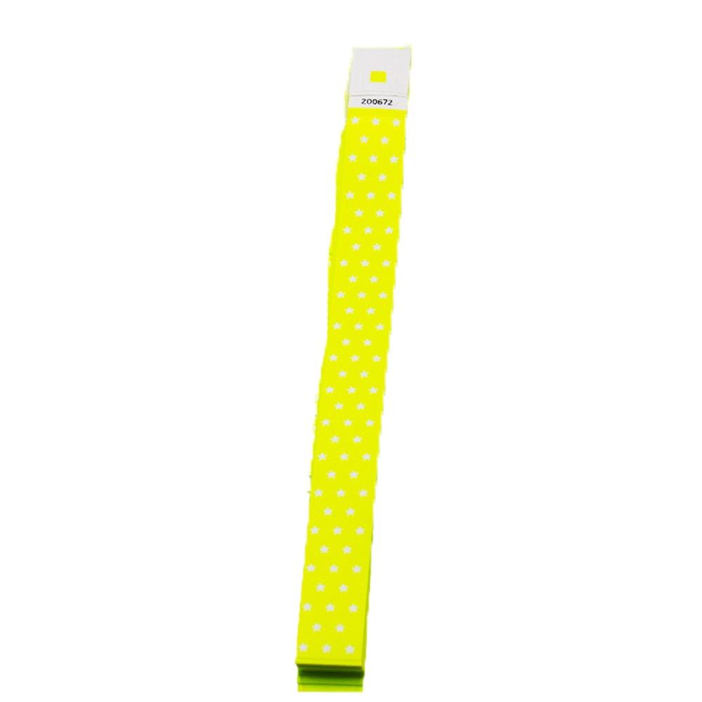 100Pcs Fluorescent Color Paper Fluorescence Wristbands Event Ticket Wristbands  for Concerts