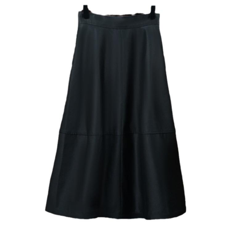 Hepburn Style Elegant Luster Fabric Flared Midi Flower Bud Skirt