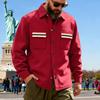 Male Fleece Lined Cardigan Jacket Loose Fit Outdoor Sweatshirt