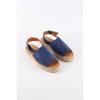 Women's Arya Jeans Blue Suede Genuine Leather Espadrilles Sandals Casual Quality Style Sandals
