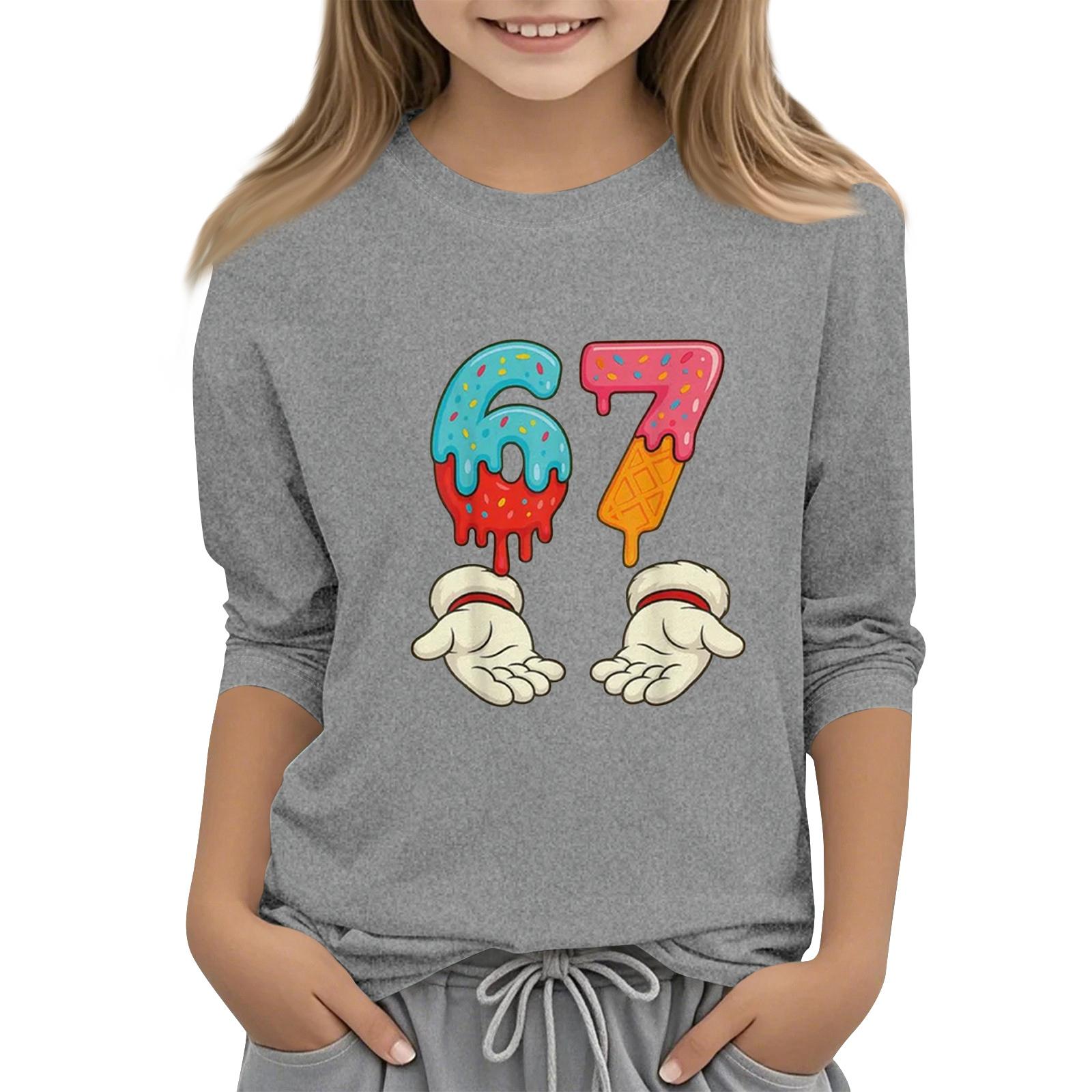 

Children s Fashion Three-Quarter Sleeve Round Neck Printed Casual T-Shirt Top 110