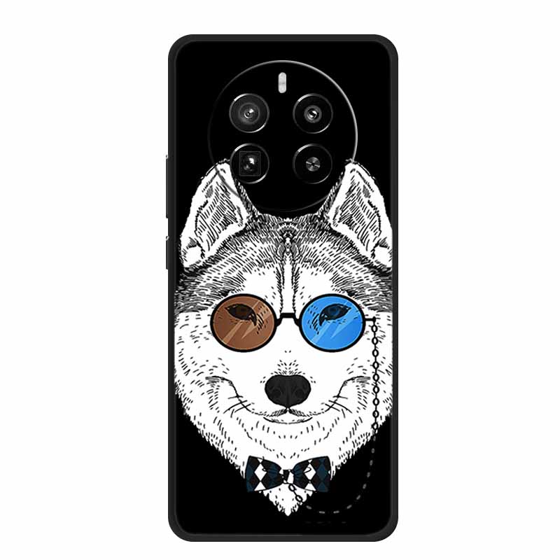 Funda For Honor Magic7 Pro Case Cute Cartoon Black Silicone Soft Phone Cases For Honor Magic 7 Pro Back Cover Case 7Pro Coque