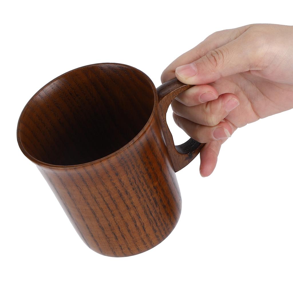 Wooden Water Cup Coffee Mugs with Handle Breakfast Milk Drinking Supplies Home Decoration